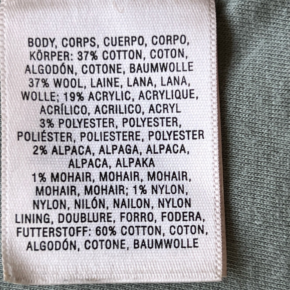 Anthropologie Patchwork Wool Alpaca Mohair blend Cardigan , - Picture 14 of 15